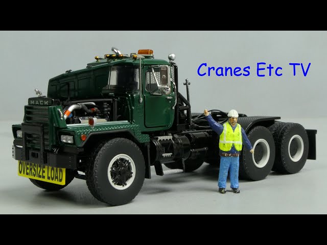 HHR Mack RD800 Tandem Axle Tractor - Green Over Black by Cranes Etc TV