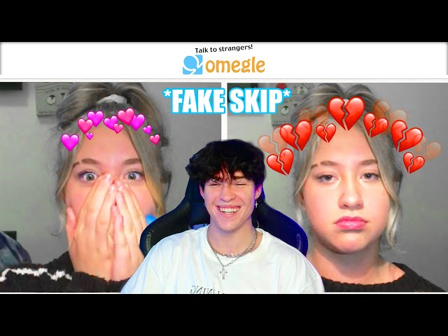 SHE GOT MAD AFTER FAKE SKIPPING HER 😂 (OMEGLE MOMENTS)