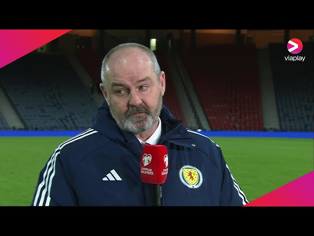 Scotland head coach Steve Clarke reacts to 2-0 win over Spain