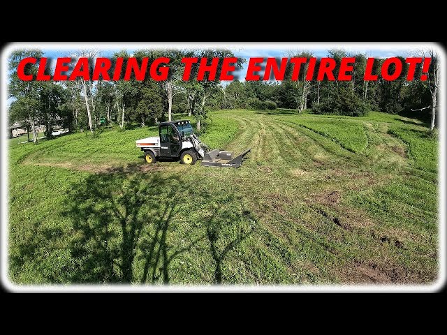 Using Two Brush Hogs On Our Bobcat Toolcat's To Clear An Entire Lot!