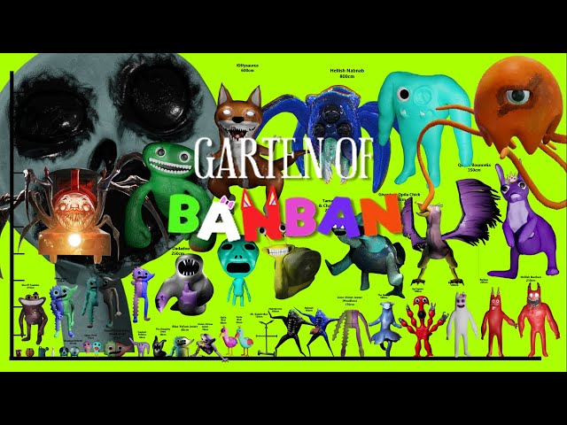 Garten of Banban 1,2,3,4,6 HEIGHT COMPARISON + THEIR VOICE LINES Size Comparison of Garten of Banban