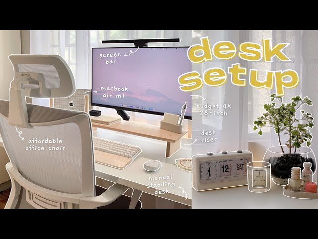 *extreme* desk makeover 📠 my new wfh setup + ergonomic tips for studying & working from home