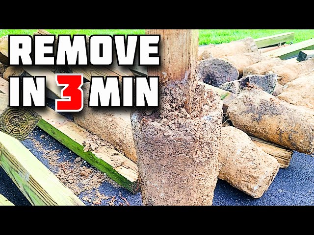 How to Remove Fence Post in 3 Minutes!!!  |  How to Remove Concrete from the Ground.