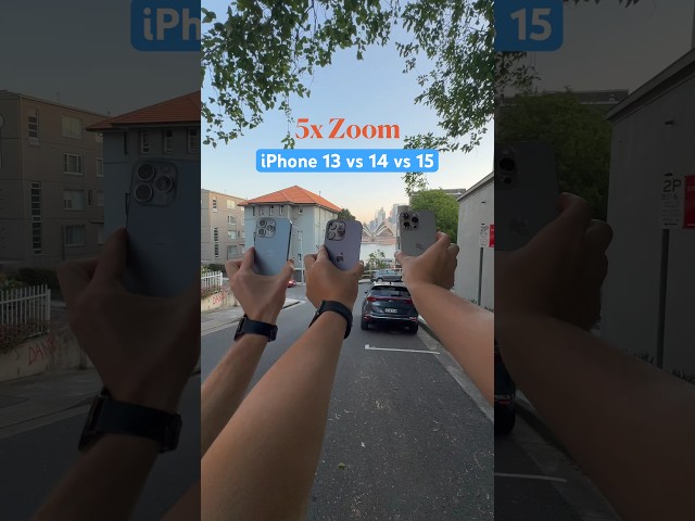 Comparing 5x zoom on iPhone 13 Pro, iPhone 14 Pro Max and iPhone 15 Pro Max.