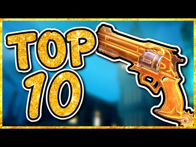 Overwatch - TOP 10 BEST GOLD GUNS IN OVERWATCH