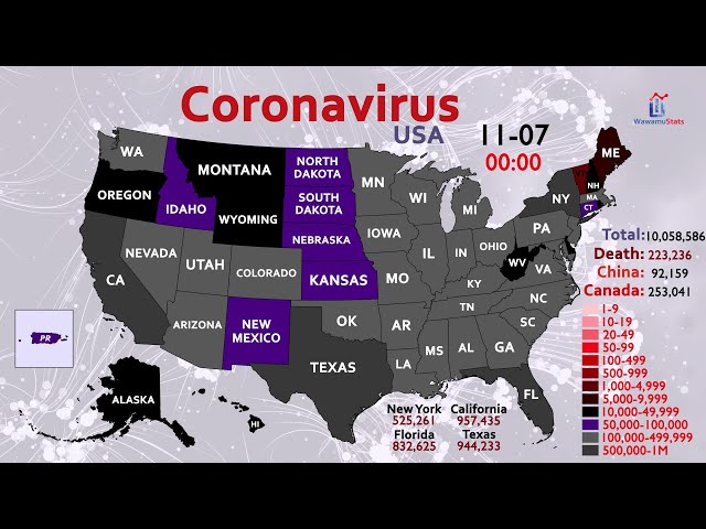 How the Coronavirus Infected 10 Million People in the US (Map Timelapse)