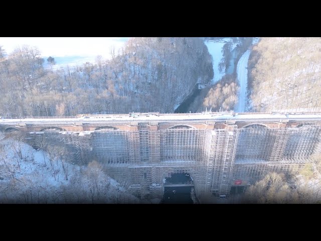 Elstertalbrücke (Vogtland) – Bauarbeiten für die Generalinstandsetzung der Brücke