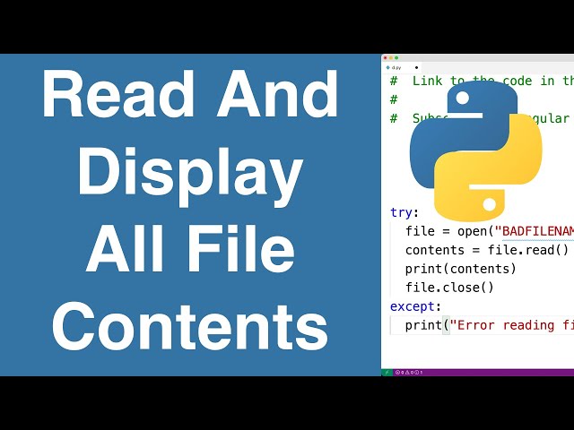 Read And Display All File Contents | Python Example