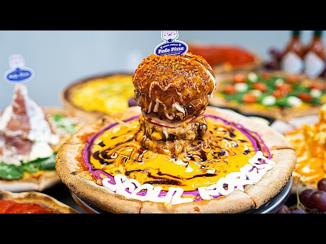 Amazing Pizza!!!! Making grape pizza like you've never seen before / 서울숲 토핑 피자 맛집 포도피자