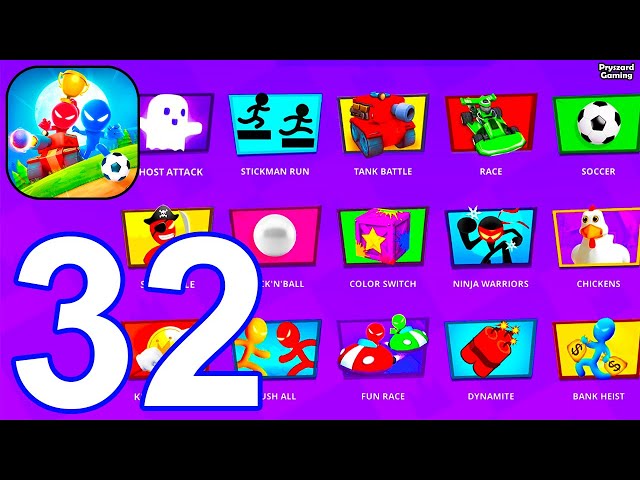 Stickman Party 2 3 4 MiniGames - Gameplay Walkthrough Part 32 Tournament Mode New Mini Games 2024