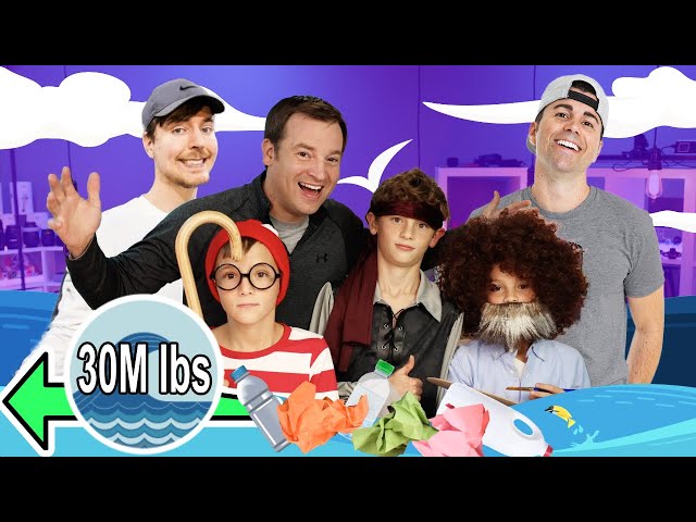 Removing 30M lbs of Garbage form the Sea with MrBeast & Mark Rober #TeamSeas