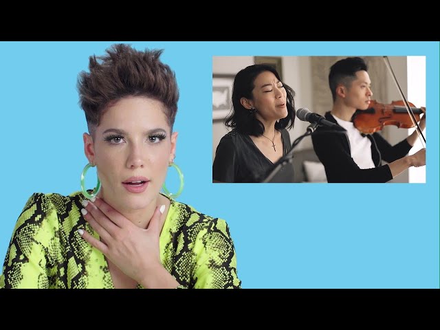 Halsey Watches Fan Covers on YouTube | Glamour