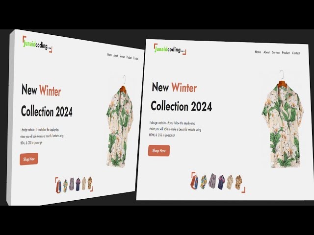 How to Create a Winter Collection website Design HTML & CSS