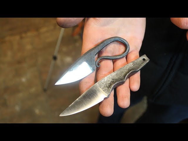 2 forged Neckknives from an old file ft  TRCustomKnives