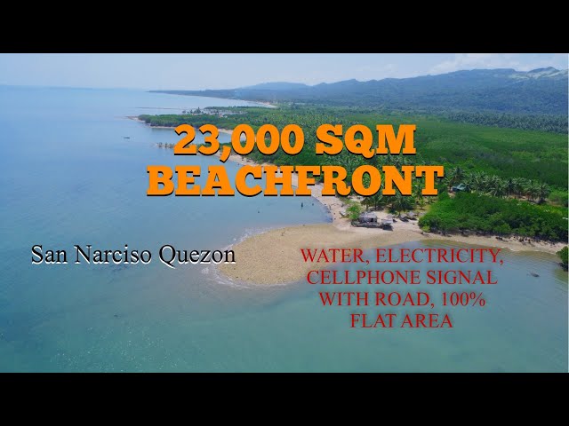 (#58) BEACHFRONT | 2.3 HAS | TITLED | 300/SQM | 15 mins from TOWN