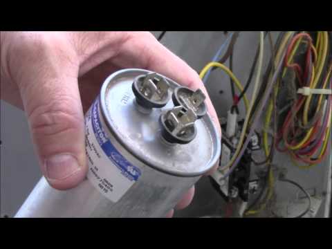 AC Fan/Compressor Not Working - How To Test /Repair Broken HVAC Run Start Capacitor Air Condition HD