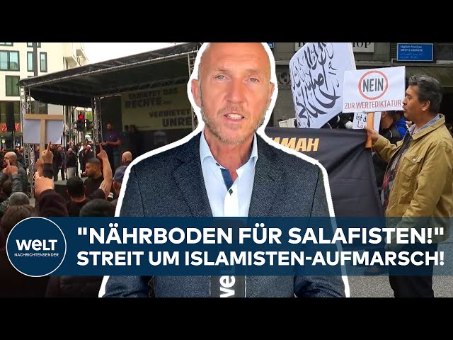 DEUTSCHLAND: "Dann klappt das nicht mit der Abschiebung!" Debatte um Islamisten-Demo in Hamburg!