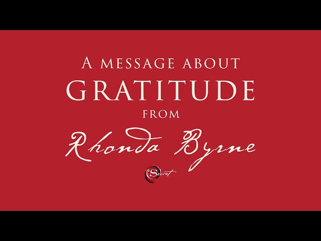 Rhonda Byrne on Thanksgiving Gratitude | RHONDA SHORT TALKS