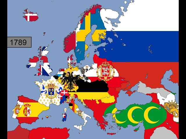 Europe: Timeline of National Flags: Part 3