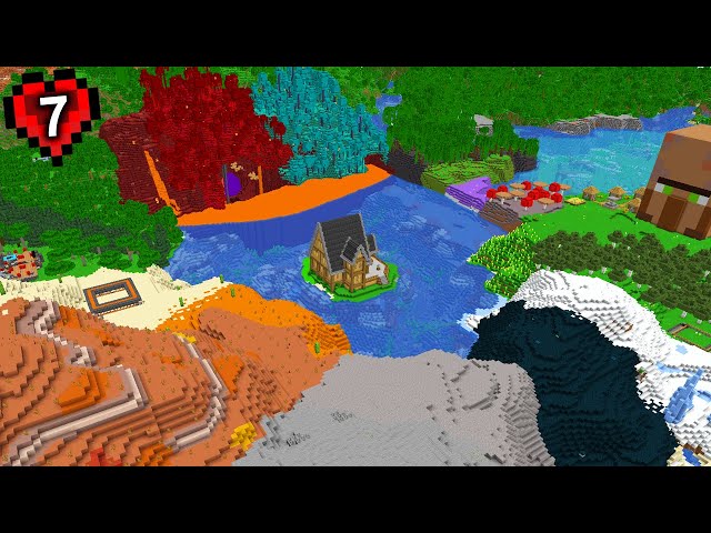 I Built EVERY Biome in Minecraft Hardcore
