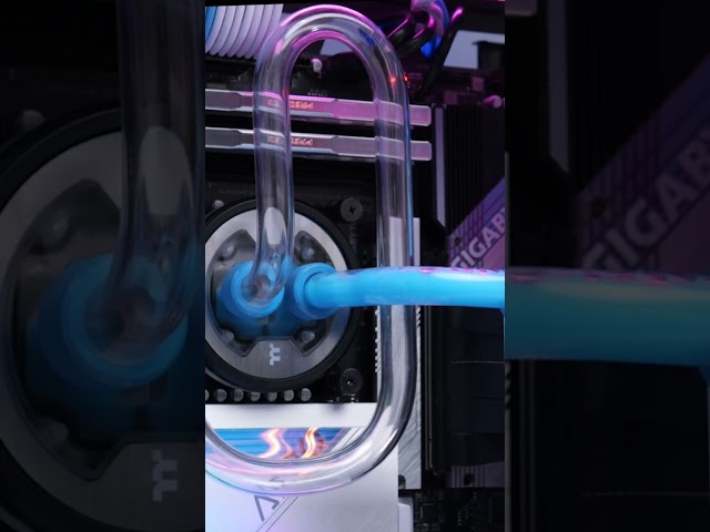 The best part of water-cooling a pc! #pcbuild #pcmr #pcgaming #pc #watercooled #pcgamer