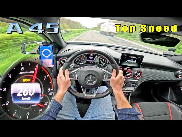 Mercedes A45 AMG has 381HP and a DCT gearbox on AUTOBAHN!