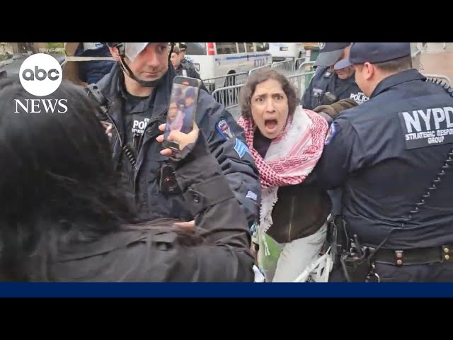 Pro-Palestinian demonstrators arrested at Columbia University