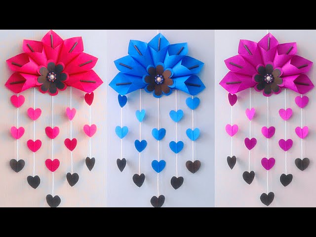 Easy and Quick Paper Wall Hanging Ideas / How to make simple Paper craft Ideas / Room Decor DIY