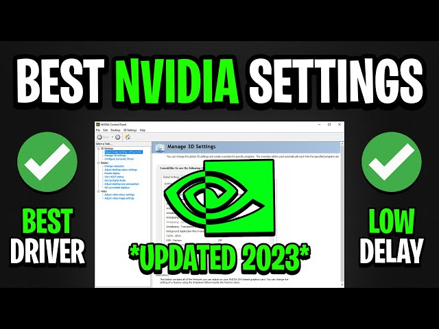 BEST NVIDIA Control Panel Settings For GAMING! (UPDATED 2023)