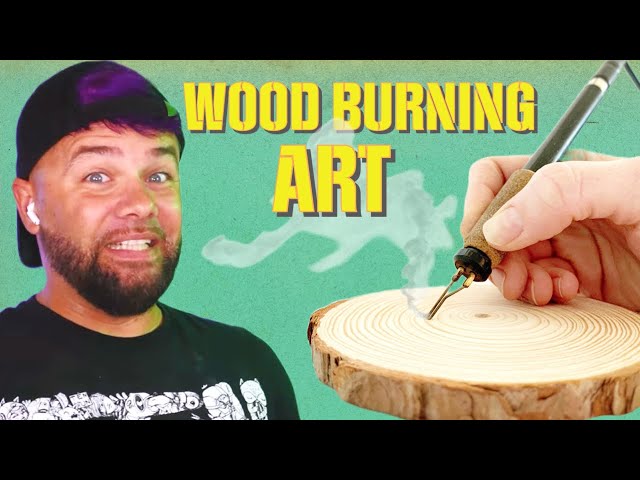 I Tried Wood Burning Art for the First Time! #halloween