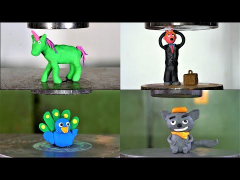 Cute Play Doh Animals Vs. Hydraulic Press | Extra Content Compilation Vol 2