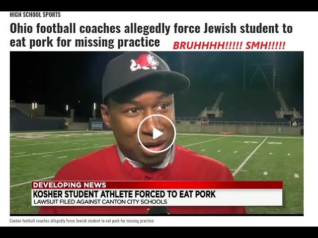 😒😒Football Coaches Suspended after FORCING Jewish/Kosher Kid to eat PORK as PUNISHMENT!  SMH!!