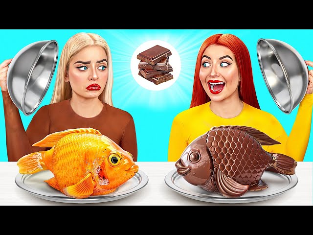 Real Food vs Chocolate Food Challenge | Funny Moments by TeenDO Challenge