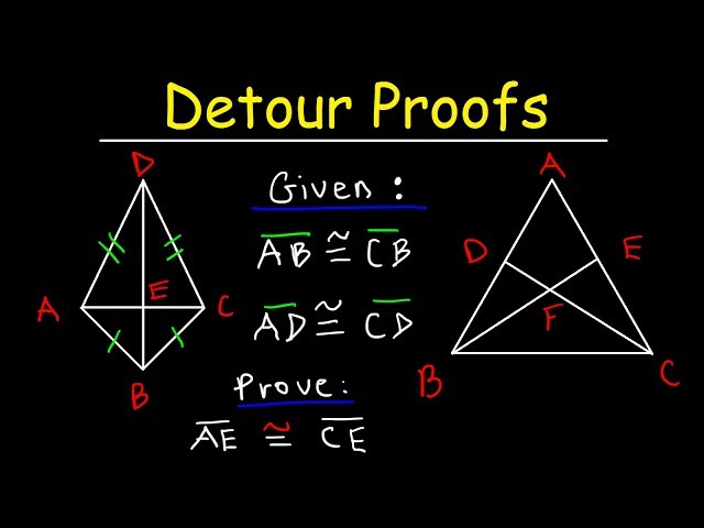 Detour Proofs - Double Triangle Congruence