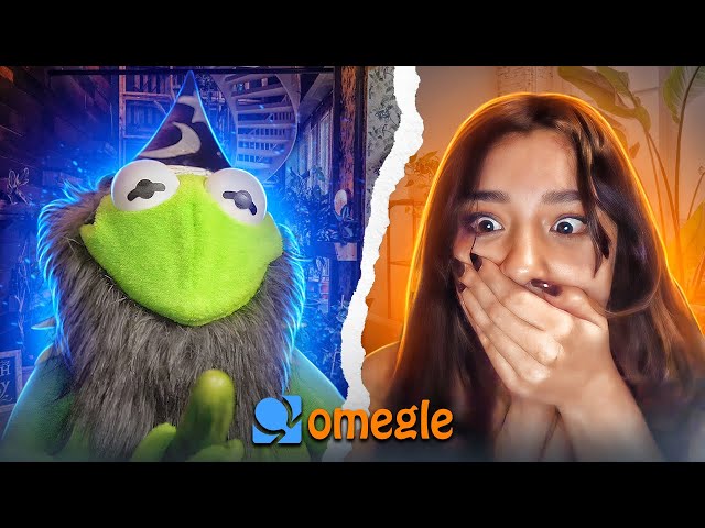 Kermit showing off his magic tricks on Omegle