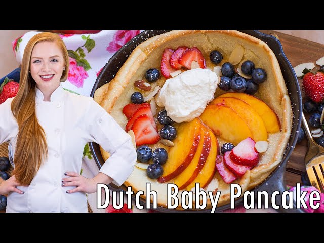 How to Make a Dutch Baby Pancake!! EASY Cast-Iron Pan Pancake Recipe!!