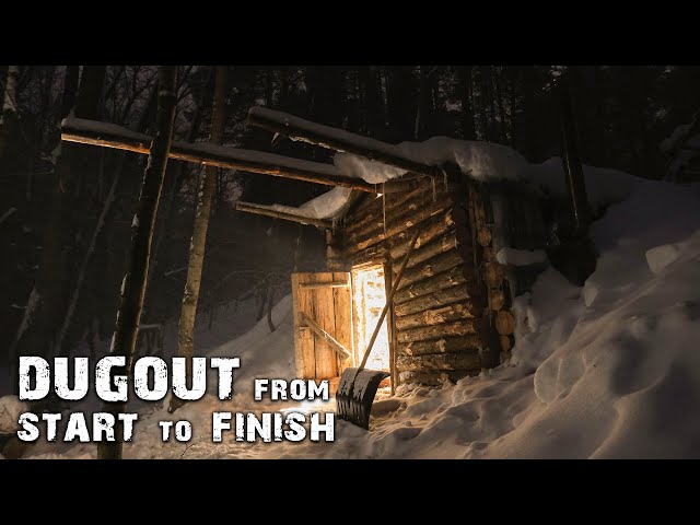 Building a DUGOUT from START to FINISH | All stages of CONSTRUCTION | First experience