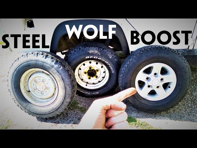 The 3 standard Defender wheels - Steel, Wolf and Boost - plus their WEIGHTS!