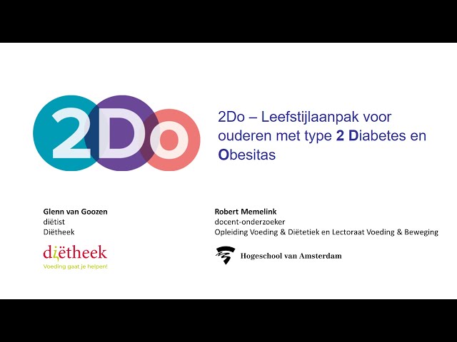 2Do – Leefstijlaanpak voor ouderen met T2 diabetes en obesitas, Robert Memelink en Glenn van Goozen