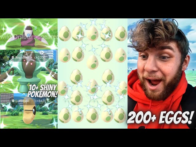 ✨I Hatched Over 200 Shiny Boosted Eggs Hatched THIS! Shiny Registeel and 10+ Shiny Pokemon CAUGHT!✨