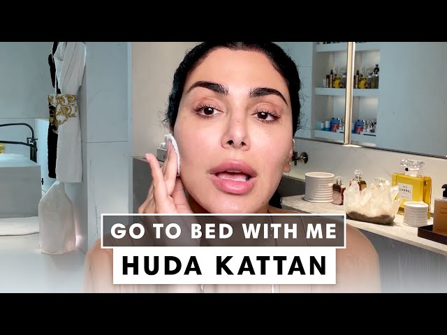 Huda Kattan's Nighttime Skincare Routine | Go To Bed With Me | Harper's BAZAAR