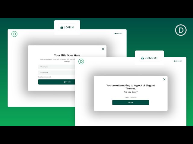 How to Create a Popup Login Form with Login/Logout Buttons in Divi