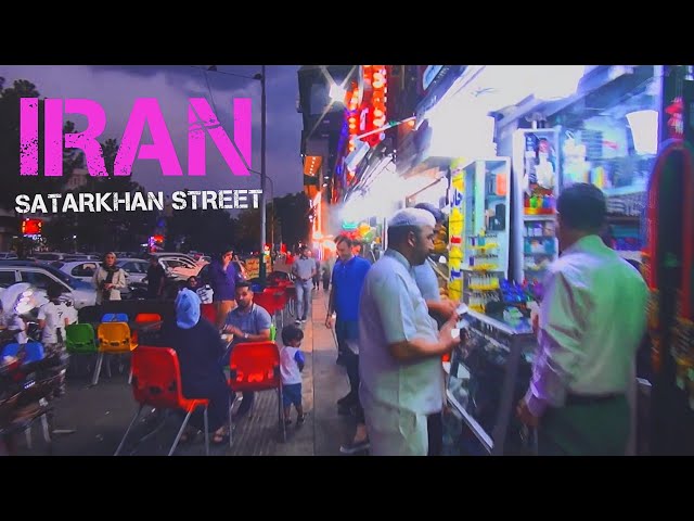 Satarkhan street, Food street in Tehran,Iran