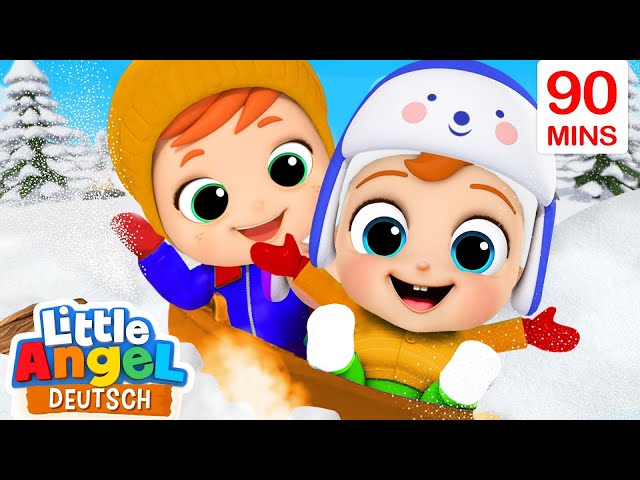 Wir spielen im Schnee | Kinderlieder mit Klein Joni | Little Angel Deutsch