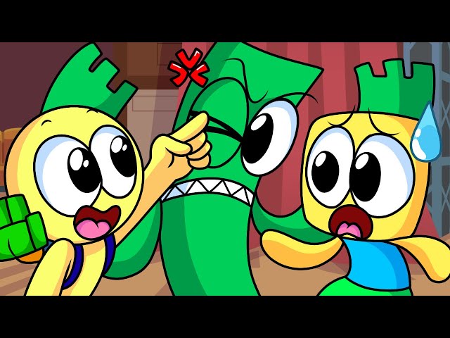 A Day in the LIFE Of GREEN! - Rainbow Friends Roblox Animation