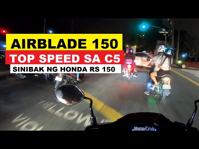 Honda Airblade 150 nag TOP SPEED sa C5 SINIBAK lang?! | Night Ride vlog 2/365