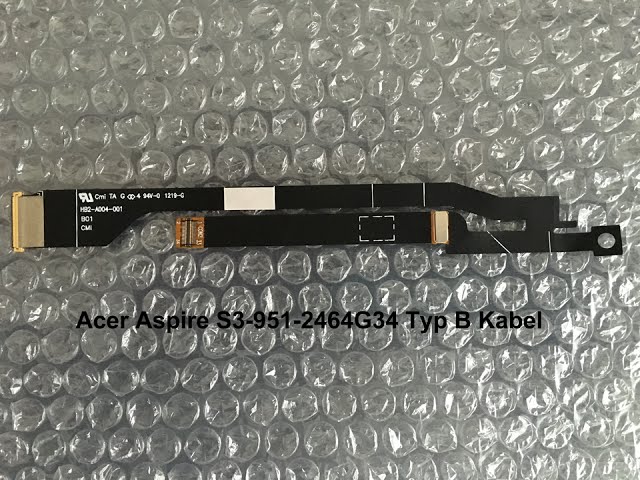 Acer Aspire S3-951-2464G34iss cable exchange, step by step