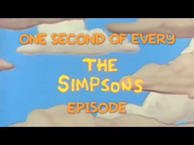 One Second of Every Simpsons Episode (Seasons 1-8)