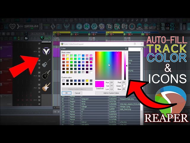 Reaper: How To Auto Color Tracks Regions and Markers (Customize Reaper) [Tutorial]