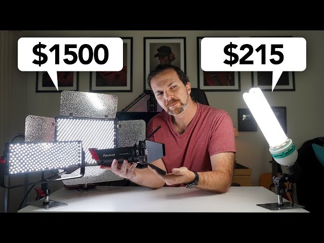 $1500 LED Setup vs $215 Fluorescent Setup — [SHOT ON SONY A7III - ONE Battery ONE Video Challenge]